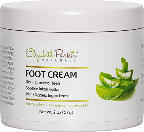 Elizabeth Parker Naturals Foot Cream - Deep Moisture for Cracked Heels, Nourishing Oils - 2oz