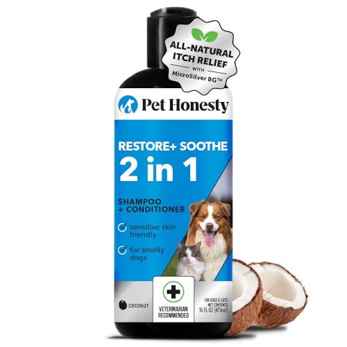 Pet Honesty Restore + Soothe 2-in-1 Shampoo & Conditioner - Relieves Itching, Fresh Coconut - 16oz