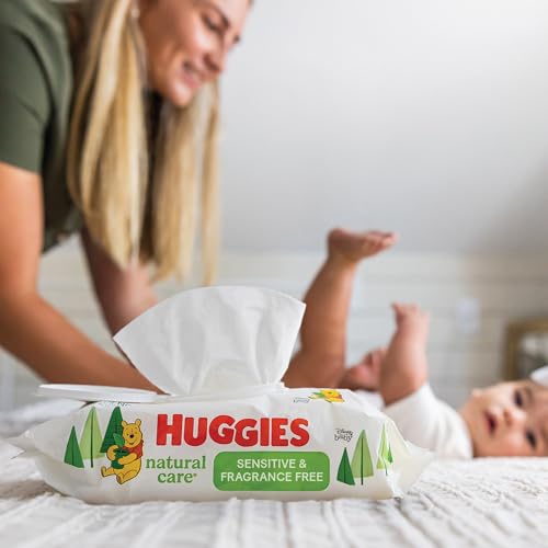 Huggies Natural Care Sensitive Baby Wipes - Hypoallergenic, 99% Purified Water - 12 Packs