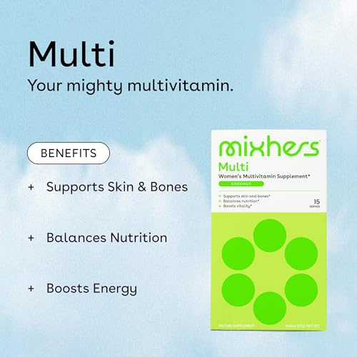 MIXHERS Hermulti Women's Multivitamin Drink Mix - Immune Support, Easy Absorption - 15 Packets