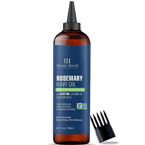 Botanic Hearth Rosemary Hair Growth Oil - Nourishing & Volumizing, Non-GMO - 6.7 fl oz