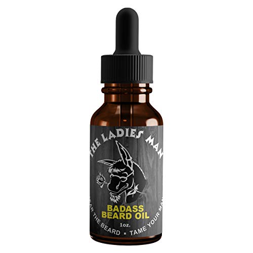 Badass Beard Care Oil - Sweet Citrus Scent, 100% Natural Ingredients for Soft, Healthy Beard - 1 oz