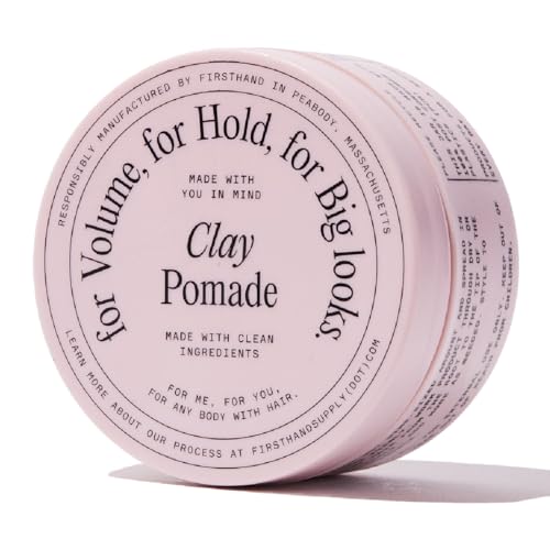 Firsthand Supply Clay Pomade - Firm Hold & Easy Restyle, Non-Toxic Ingredients - 3oz