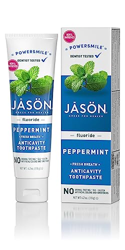 Jason Powersmile Toothpaste - Fluoride Formula, Gluten-Free, No Preservatives - 4.2 oz