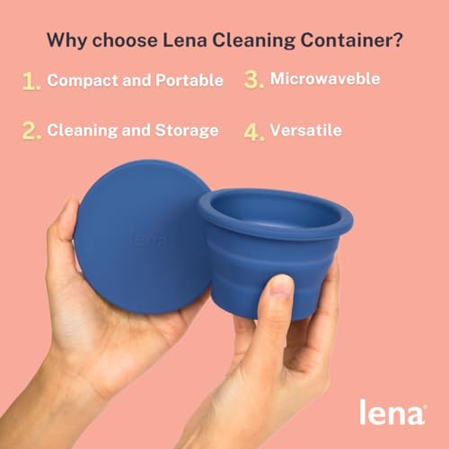Lena Menstrual Cup Sanitizer - Quick Clean, Travel-Friendly Silicone Case, Light Purple
