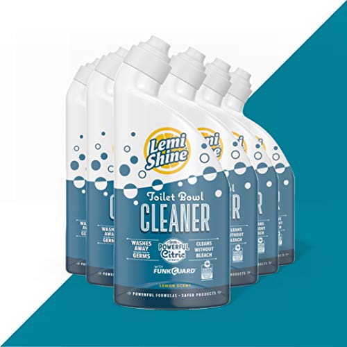 Lemi Shine Toilet Bowl Cleaner - Removes Tough Stains, Fresh Lemon Scent, 24oz, 6 Pack