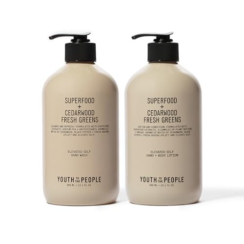 Youth To The People Hand Care Set - Antioxidant Wash & Hydrating Lotion, Fresh Greens Scent - 13.1oz