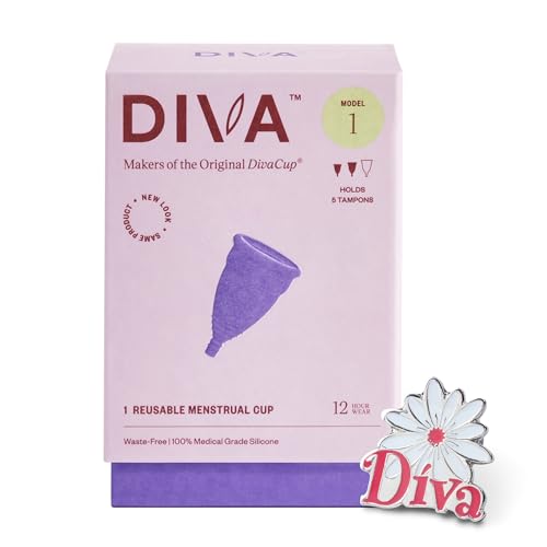 DIVA Cup Menstrual Cup - Medical Grade Silicone, 12-Hour Wear, Ideal for First-Time Users