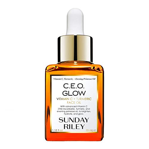 Sunday Riley C.E.O. Glow Face Oil - Brightening Vitamin C & Turmeric, Vegan - 1.18 Fl Oz