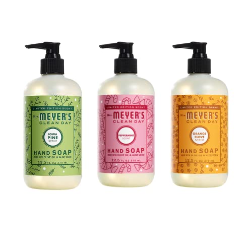 Mrs. Meyer's Clean Day Hand Soap Set - Moisturizing Essential Oils, Paraben-Free - 12.5oz Each