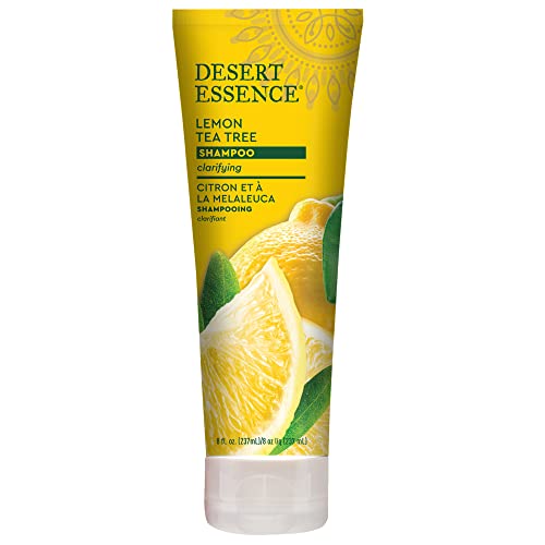 Desert Essence Lemon Tea Tree Shampoo - Removes Excess Oil, Revitalizes Scalp - 8 Fl Oz