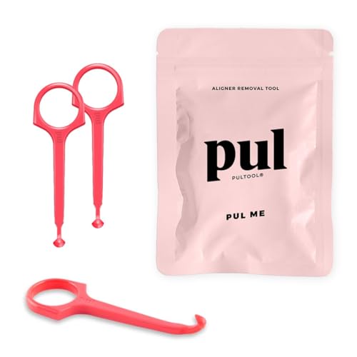 PUL Clear Aligner Removal Tool - Hygienic, Ergonomic Design for Easy Use - Pink, Pack of 3