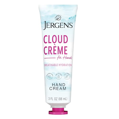 Jergens Cloud Creme Hand Cream - Long-Lasting Hydration, Paraben & Dye Free - 3 oz