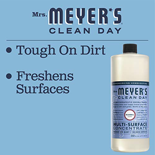 Mrs. Meyer's Multi-Surface Cleaner - Tough on Dirt, Biodegradable, Bluebell Scent - 32 oz, Pack of 2