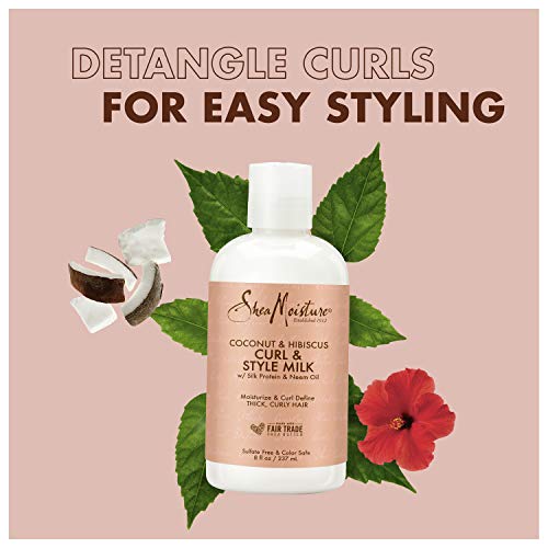 SheaMoisture Hair Styling Cream - Moisturizes & Defines Curls, Free of Sulfates & Silicones - 8oz