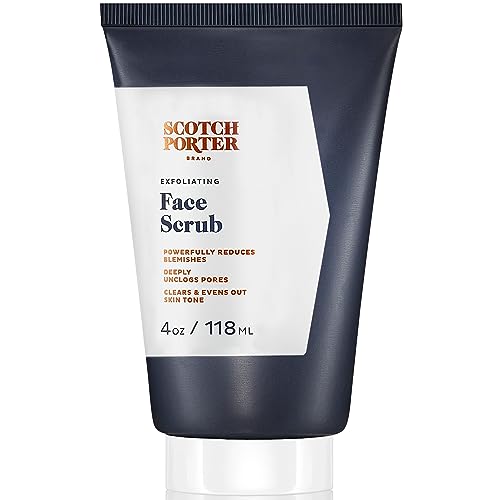 Scotch Porter Face Scrub - Unclogs Pores, Non-Toxic Vegan Formula - 4oz