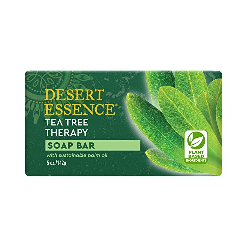 Desert Essence Tea Tree Cleansing Bar Soap - Moisturizes & Soothes All Skin Types - 5oz