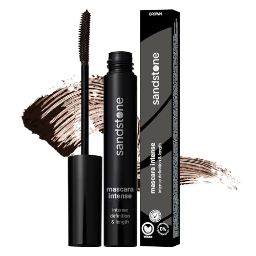 Sandstone Scandinavia Hypoallergenic Brown Mascara - Lengthening, Smudge-Proof, Vegan - 0.3oz