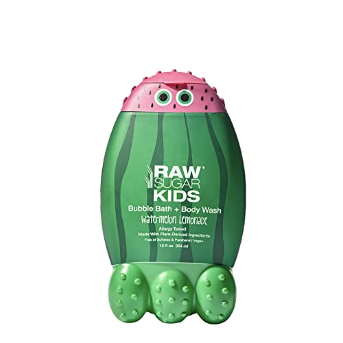 RAW SUGAR Kids Shampoo & Body Wash - Vegan, Sulfate & Paraben Free, Watermelon Lemonade - 12oz