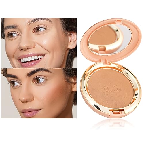 Oulac Shimmer Bronzer Powder - Natural Glow, Highly Pigmented, Long-Lasting, Vegan - 0.35oz