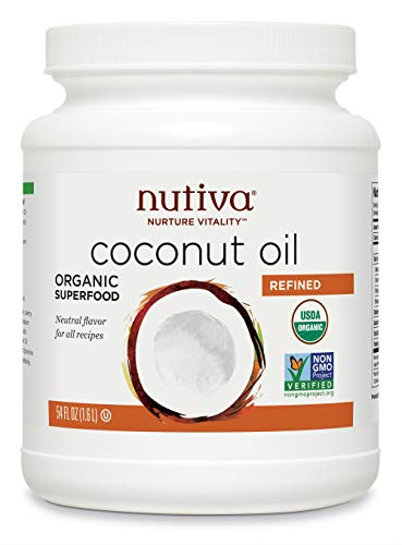 Nutiva Organic Coconut Oil - Nutrient-Rich, Neutral Flavor, Non-GMO, 54 Fl Oz