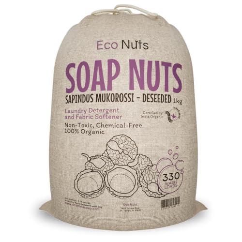 Eco Nuts Laundry Detergent - Natural Cleansing, Hypoallergenic, 330 Wash Loads - 2.2 lbs