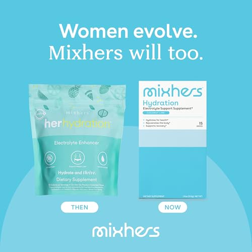 Mixhers Hydration Powder Packets - Supports Energy & Electrolyte Balance, Coconut Lime - 15 Pack