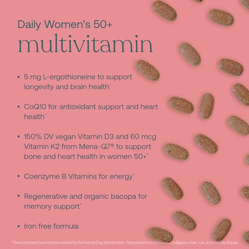 True Grace Daily Women’s Multivitamin 50+ - Immune & Energy Support, Vegan - 60 Tablets