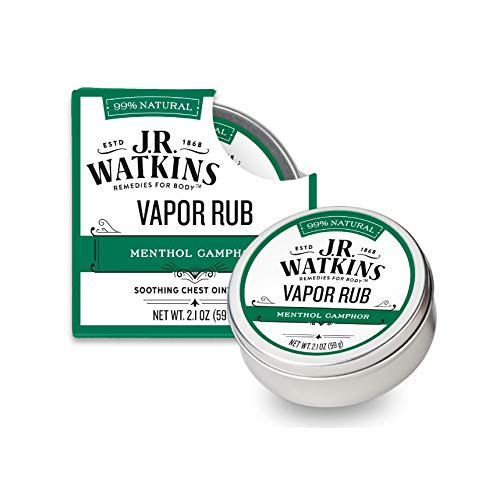 J.R. Watkins Chest Rub - Natural Flu Relief, Menthol & Camphor, Cruelty-Free - 2.1oz