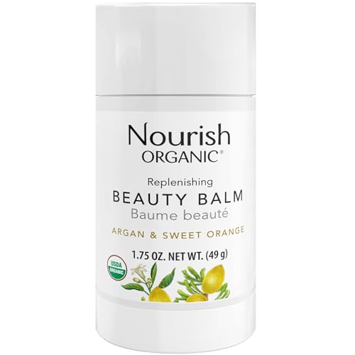 Nourish Organic Beauty Balm - Hydrating Face, Lip & Body Moisturizer with Organic Oils - 1.75 Oz