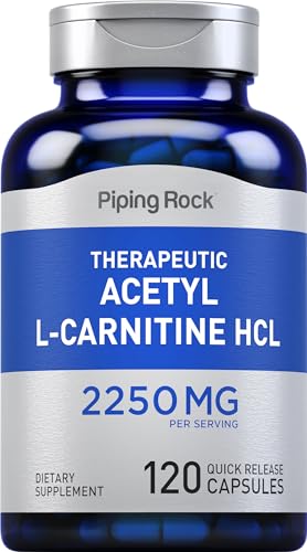 Piping Rock Acetyl L-Carnitine - Supports Energy & Wellness, Non-GMO, Gluten Free - 120 Capsules