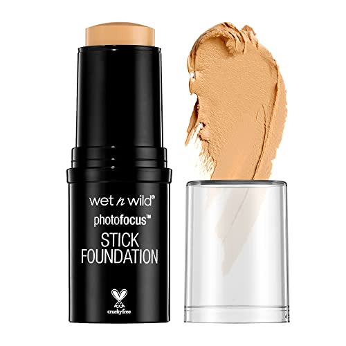 wet n wild Photo Focus Matte Foundation Stick - Flawless Finish, Vegan & Cruelty-Free - Toffee