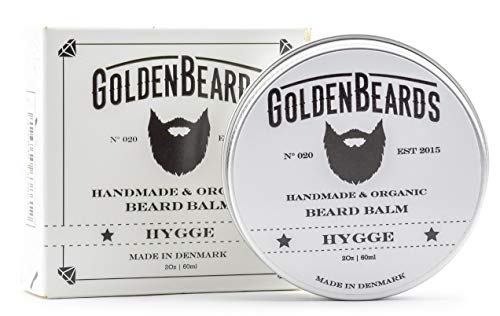 Golden Beards Beard Balm - 100% Organic, Moisturizing & Unscented - 60ML