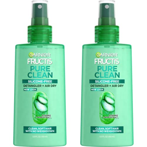 Garnier Fructis Hair Detangler - Silicone-Free, Restores Smoothness & Shine - 5oz, 2 Pack