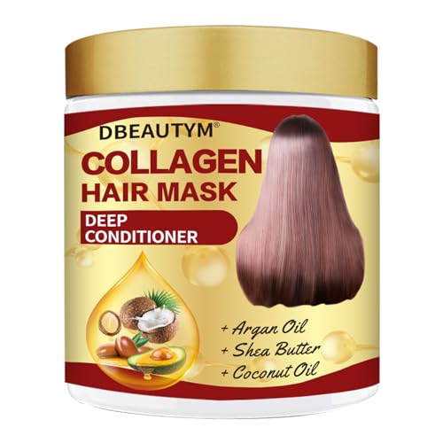 DBEAUTYM Collagen Hair Treatment Mask - Deep Conditioning, Hydrating for All Hair Types - 8oz