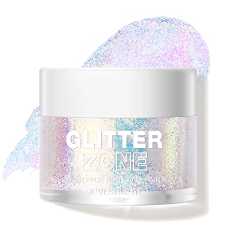 LANGMANNI Holographic Body Glitter Gel - Color-Changing Shine, Vegan & Cruelty-Free - 1.35oz