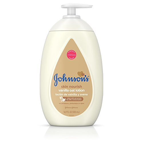 Johnson's Baby Lotion - Hydrating Vanilla & Oat Extract, Hypoallergenic, 16.9oz