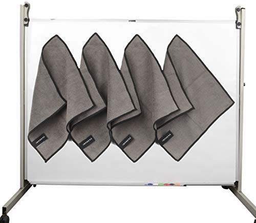 IMPRESA Magnetic Cleaning Cloths - Strong Magnet for Effortless Whiteboard Cleaning - 4 Pack