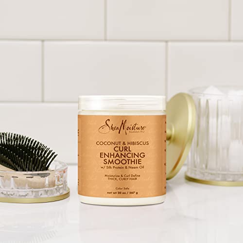 SheaMoisture Curl Enhancing Smoothie Hair Cream - Frizz Control, Softness & Shine - 20oz