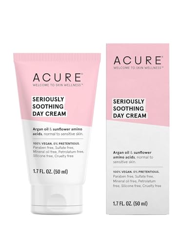 Acure Moisturizer - Hydrating Relief for Dry, Sensitive Skin, Vegan Formula - 1.7 Fl Oz