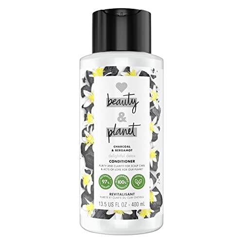 Love Beauty And Planet Conditioner - Charcoal & Bergamot, Vegan & Cruelty-Free - 13.5oz