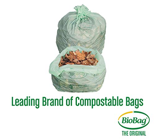 BioBag Compostable Lawn & Leaf Bags - 33 Gallon Capacity, Certified Compostable - 10 Count