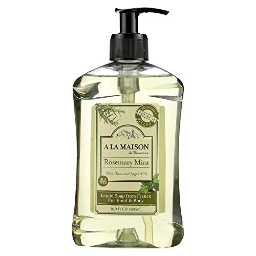 A LA MAISON Liquid Hand Soap - Rosemary Mint Essential Oil Wash, Vegan & Cruelty-Free - 16.9oz