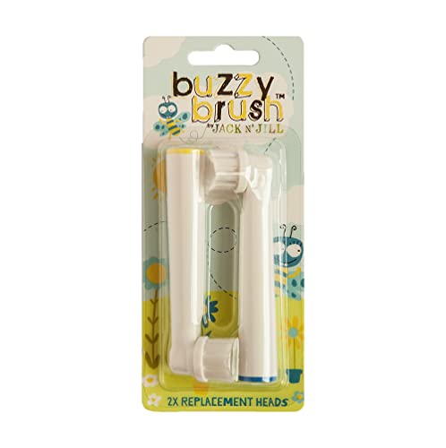 Jack N' Jill Buzzy Brush Replacement Heads - Gentle Cleaning, BPA-Free, Pack of 2