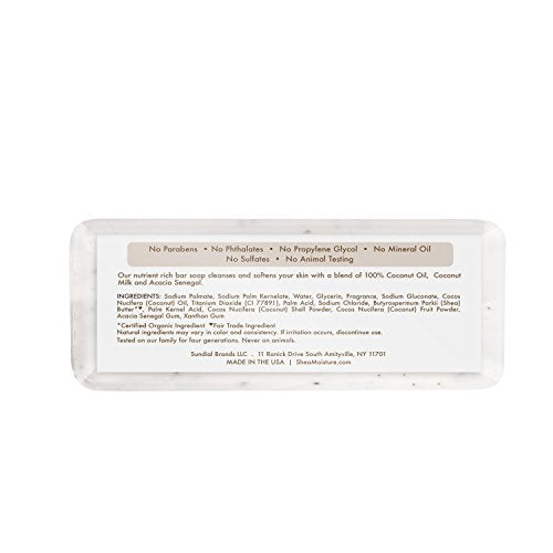 SheaMoisture Bar Soap - Nourishing Coconut Oil & Milk, Softens Skin - 8oz