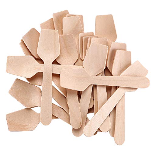 Gmark Mini Wooden Spoons - 100% Compostable Birchwood, Ideal for Desserts & Sampling - Pack of 200