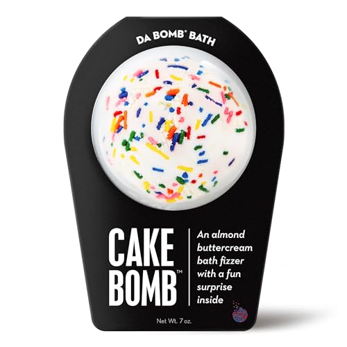 Da Bomb Bath Cake Bath Bomb - Handmade, Non-Staining, Women-Owned, 7oz with Sprinkles