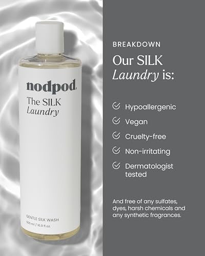 Nodpod Silk Wash - Gentle Hypoallergenic Detergent for Delicates, Fragrance-Free - 500ml