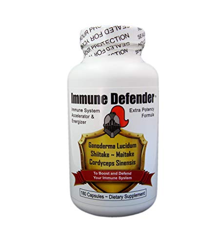 NaturalyPure Immune Defense Supplement - Extra Potency with 4 Mushroom Complex - 180 Vegan Caps