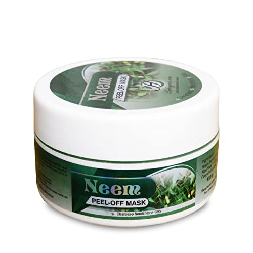 HERBOGANIC Neem Peel Off Mask - Hydrates, Reduces Pigmentation & Controls Breakouts - 5.30 oz